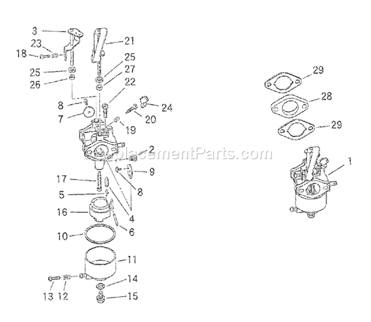 Page B Diagram and Parts List for 1532-1  Briggs and Stratton Generator